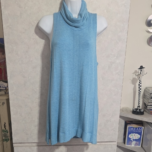 Lou & Grey Tops - Lou & Grey Light Blue Sleeveless Cowl Neck Tank